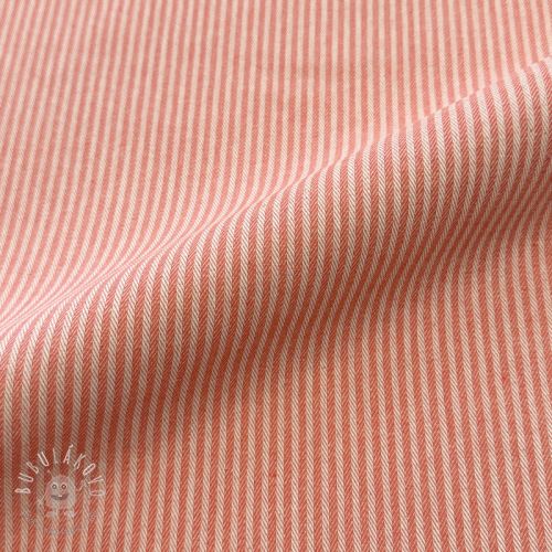 Dekoračná látka DOBBY Colored stripe coral
