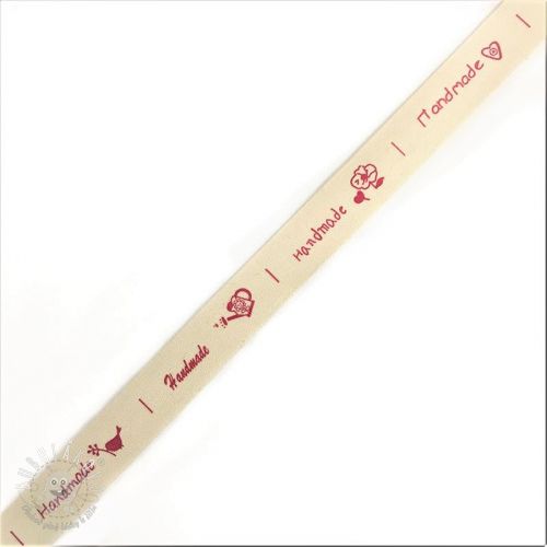 Bavlnená stuha Label handmade Bavlnená stuha Label handmade