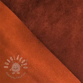 Umelá koža semiš ALASKA orange/brique