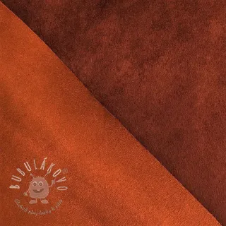 Umelá koža semiš ALASKA orange/brique