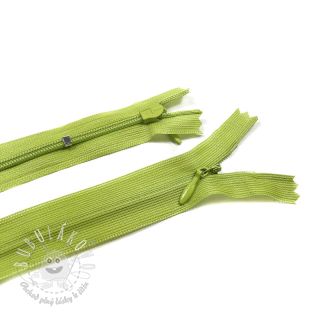 Zips krytý nedeliteľný 25 cm lime