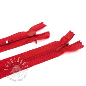 Zips krytý nedeliteľný 25 cm red