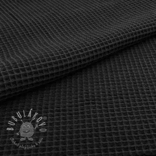 Bavlna s vaflovou väzbou black
