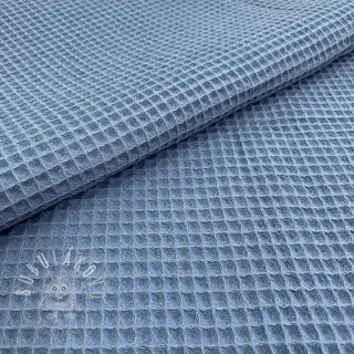 Bavlna s vaflovou väzbou blue