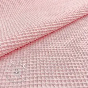 Bavlna s vaflovou väzbou light rose