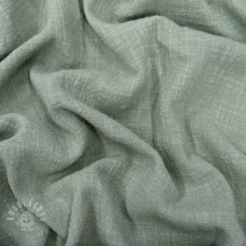 Bavlnená látka SLUB WASHED old green