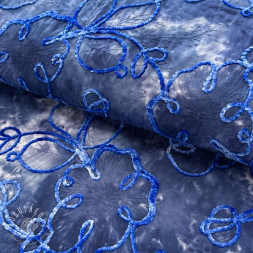 Bavlnená látka TIE DYE Chenille ela design C