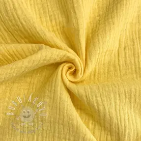 Dvojitá gázovina/mušelín soft yellow