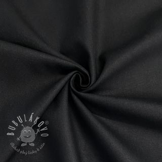 Bavlnený popelín čierna ORGANIC