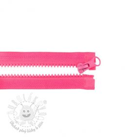 Zips deliteľný 75 cm fuchsia