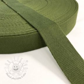 Popruh bavlna 4 cm olive green