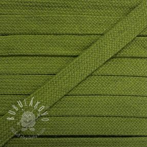 Bavlnená šnúra plochá 13 mm olive green