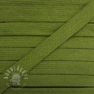 Bavlnená šnúra plochá 13 mm olive green
