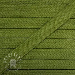 Bavlnená šnúra plochá 13 mm olive green