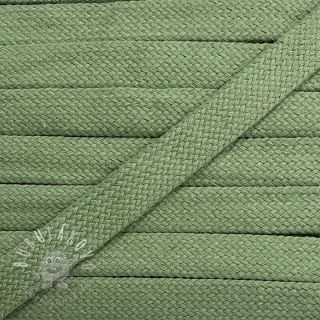 Bavlnená šnúra plochá 13 mm dark old green