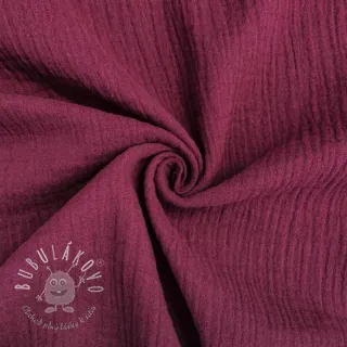 Dvojitá gázovina/mušelín berry ORGANIC