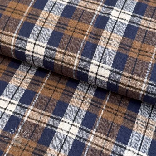 Scottish Check YARN DYED BRUSHED Atlas brown