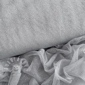 Tyl na TUTU ROYAL SPARKLE grey silver