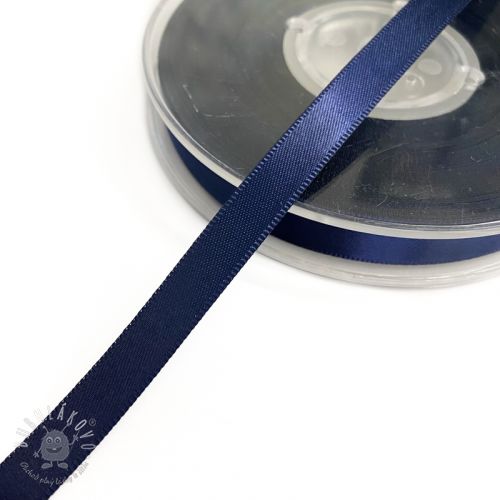 Saténová stuha obojstranná 9 mm dark blue