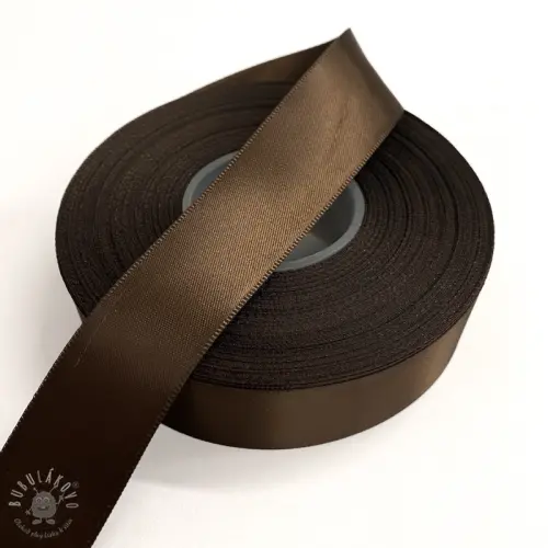 E-shop Saténová stuha obojstranná 25 mm dark brown