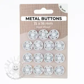 Stláčací gombík METAL 16 mm off white
