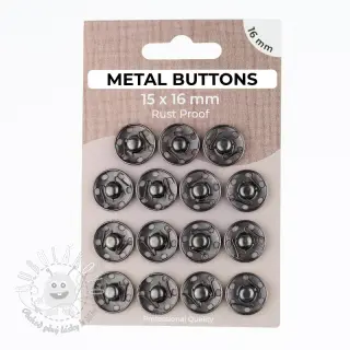 Stláčací gombík METAL 16 mm anthracite