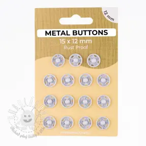 Stláčací gombík METAL 12 mm off white