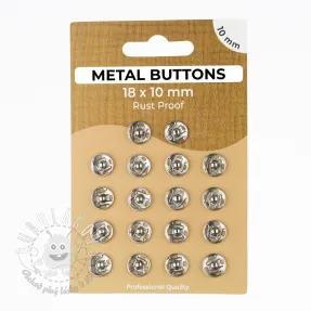Stláčací gombík METAL 10 mm silver