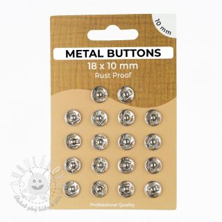 Stláčací gombík METAL 10 mm silver
