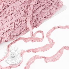 Bavlnená čipka elastická pink