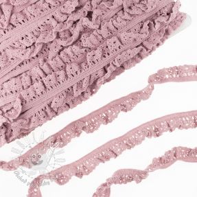 Bavlnená čipka elastická washed pink