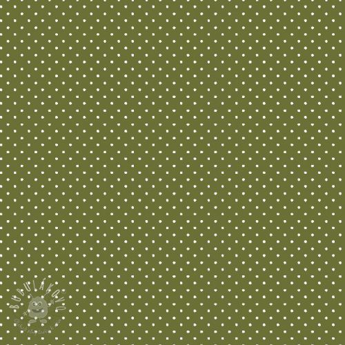 Bavlnená látka Petit dots green
