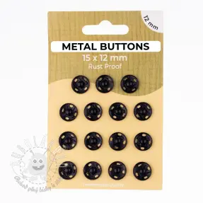 Stláčací gombík METAL 12 mm black