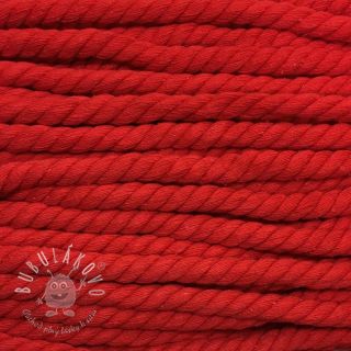 Bavlnená šnúra točená 12 mm červená