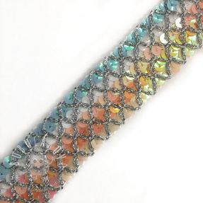 Stuha Sequin MULTI rose