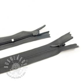 Zips krytý nedeliteľný 25 cm dark grey