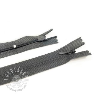 Zips krytý nedeliteľný 25 cm dark grey