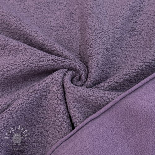 Fleece TEDDY DOUBLE SIDED mulberry