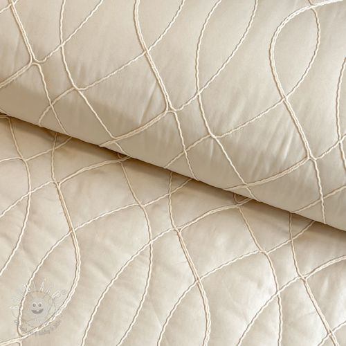 Prešívaná látka Cord off white