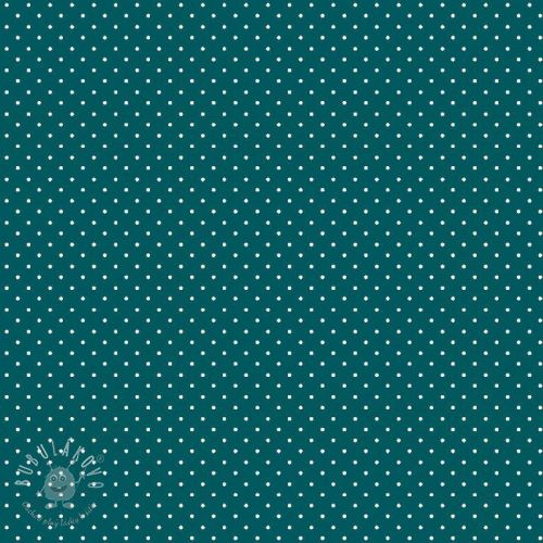 Bavlnená látka Petit dots petrol