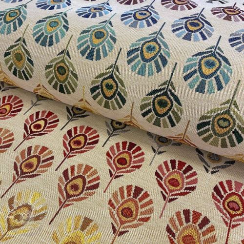 Dekoračná látka GOBELIN Peacock Feather Bow cream Dekoračná látka GOBELIN Peacock Feather Bow cream