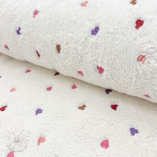 Kabátovina TEDDY Tossed hearts multi