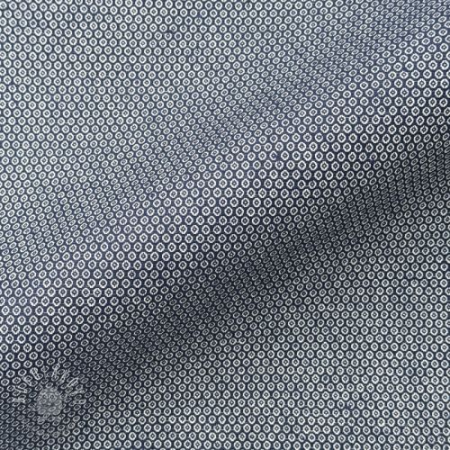 Dekoračná látka DOBBY Coloured Dot navy blue