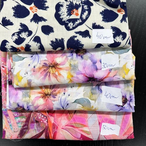 Balík látok ľan s bavlnou 055