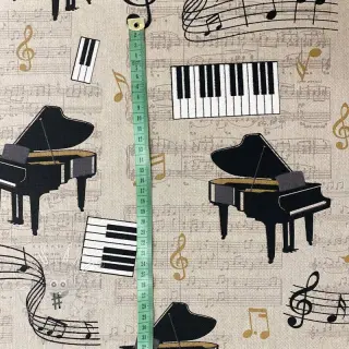 Dekoračná látka Linenlook Instrumental duet