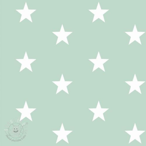 Bavlnená látka Stars mint