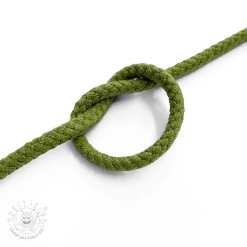 Bavlnená šnúra 5 mm olive green