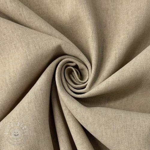 Bavlnená látka s ľanom PREMIUM pebble