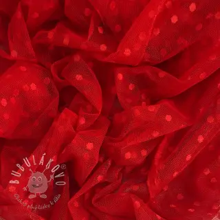 Tyl na TUTU SPOT red