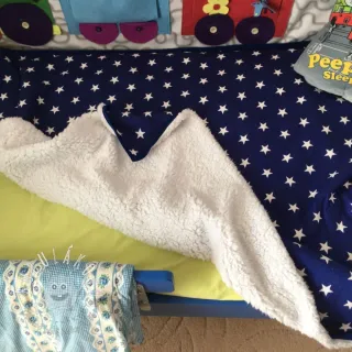 Bavlnená látka Petit stars cobalt